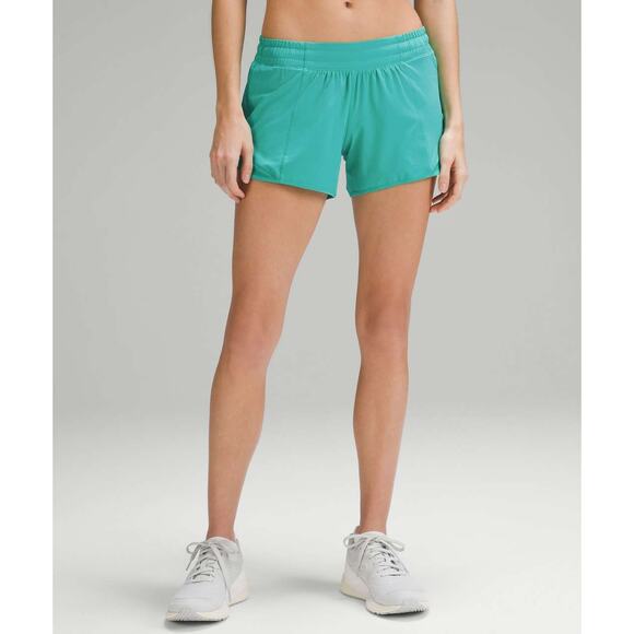 Lululemon Hotty Hot Short LR Short 4" Size 4 Kelly Green NWT - Picture 1 of 8